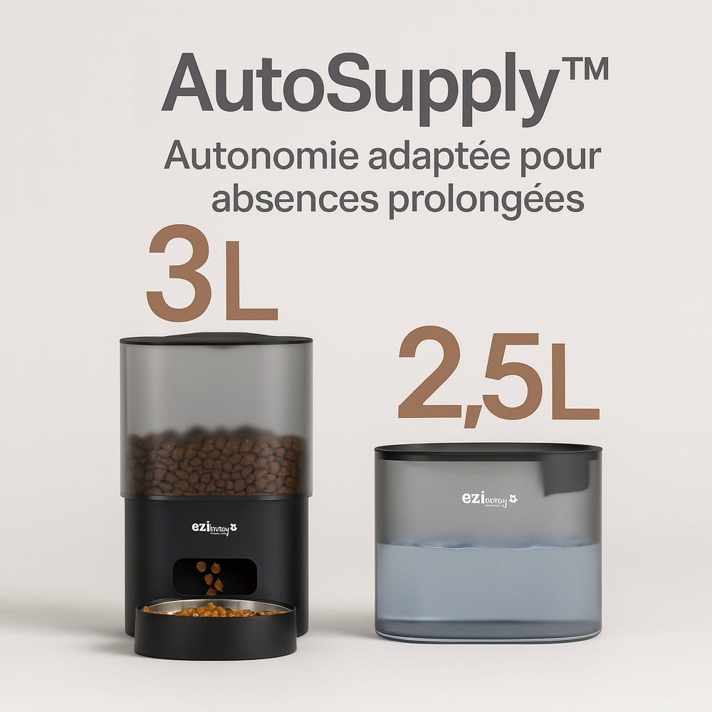 Distributeur de croquettes et fontaine pour chat et petit chien Nutribot Connect C4