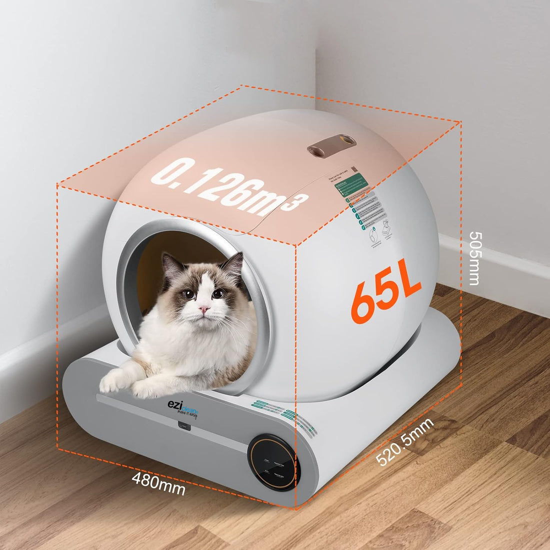 Litière robot autonettoyante connectée pour chat (jusqu&