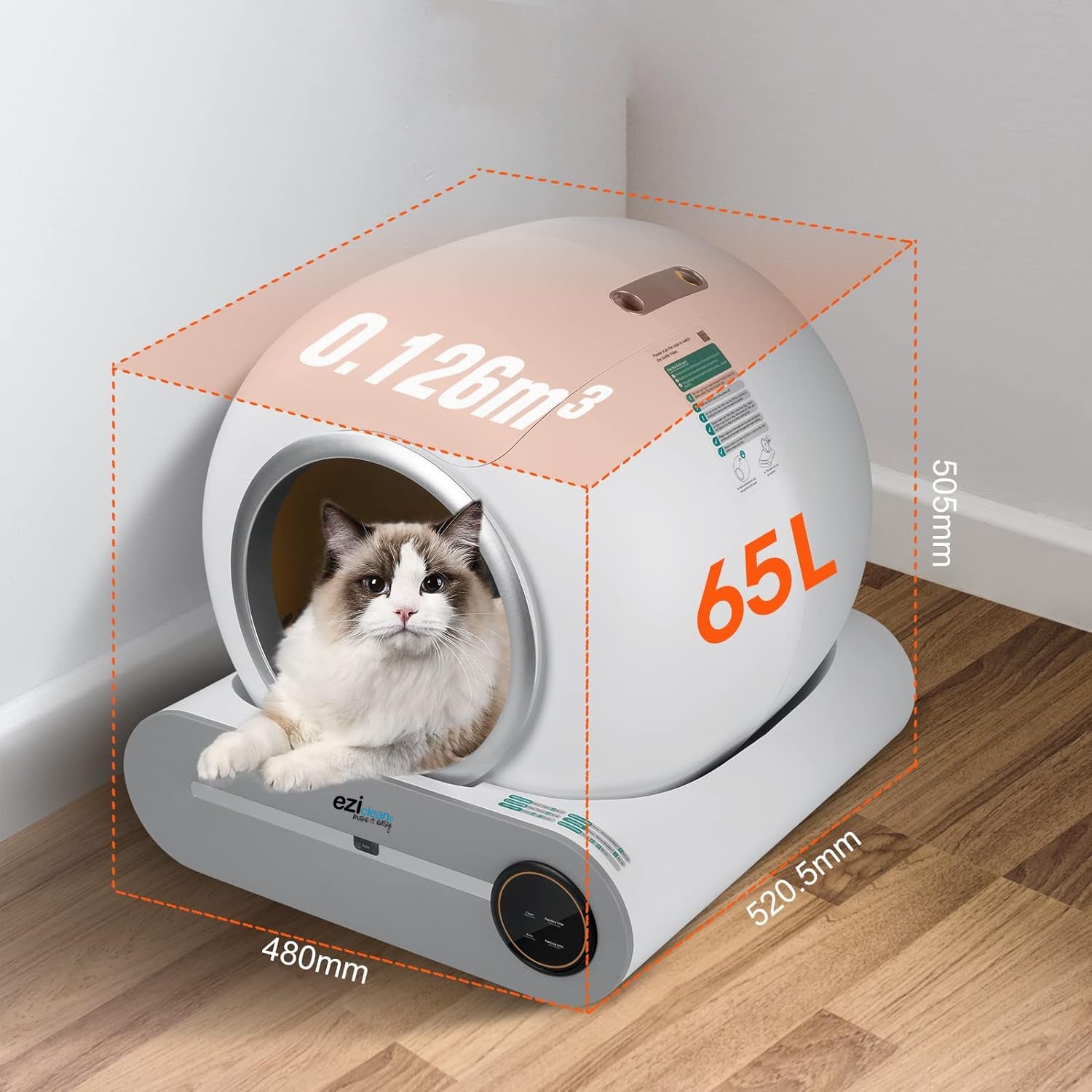 Litière robot autonettoyante connectée pour chat (jusqu&