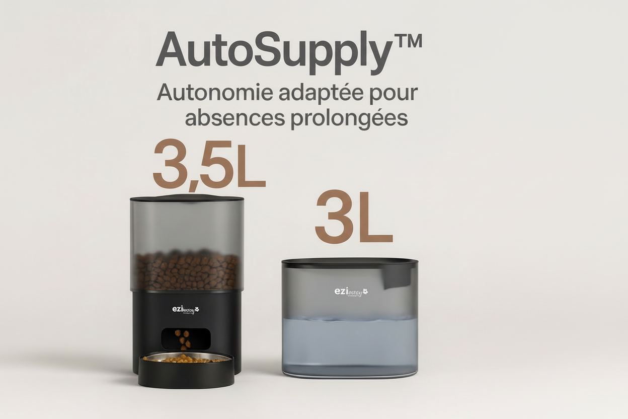 Distributeur de croquettes pour chat connecté EZIclean Nutribot C4 Ultra