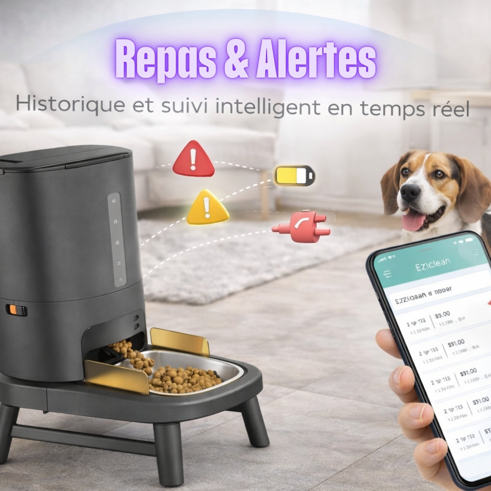 Distributeur de croquettes pour chien connecté EZIclean Nutribot Doggy 15L