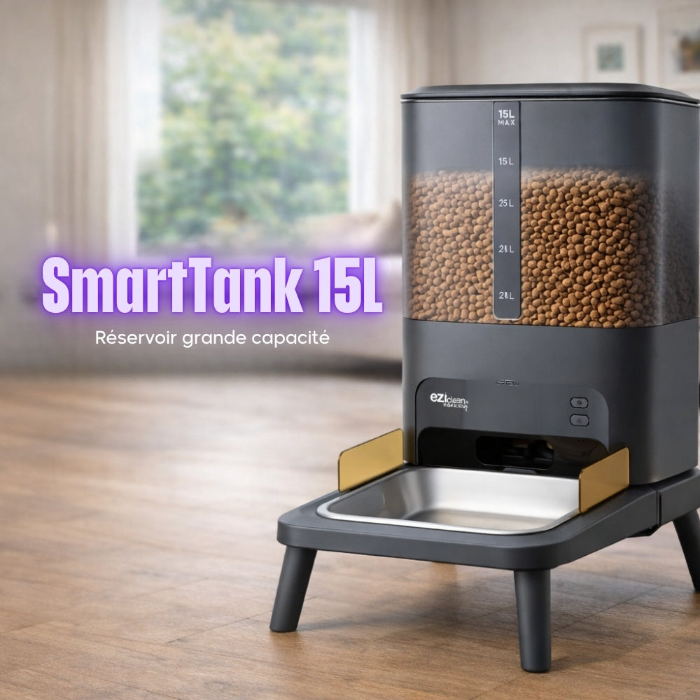 Distributeur de croquettes pour chien connecté EZIclean Nutribot Doggy 15L