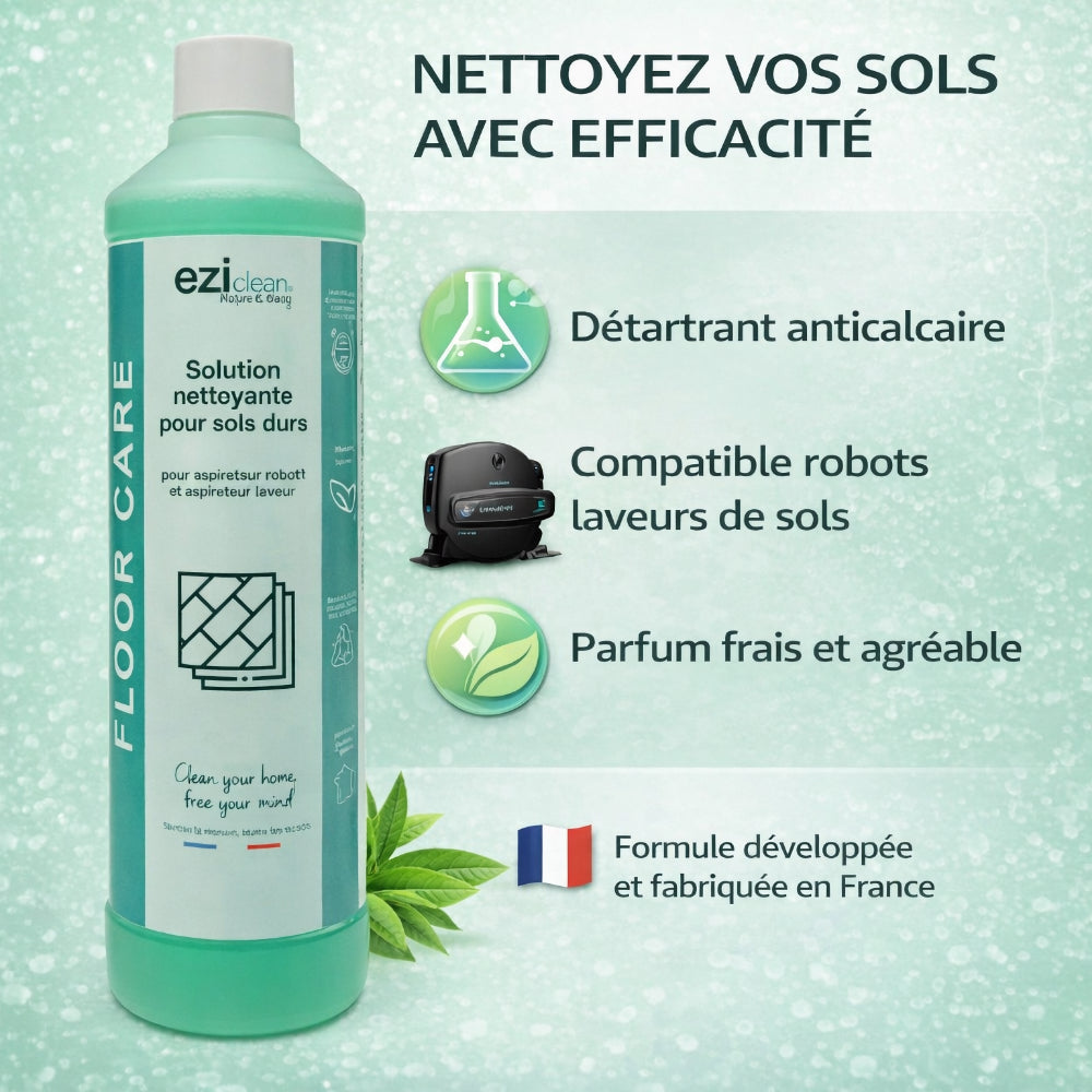 solution nettoyante pour robot aspirateur et aspirateur laveur effiface