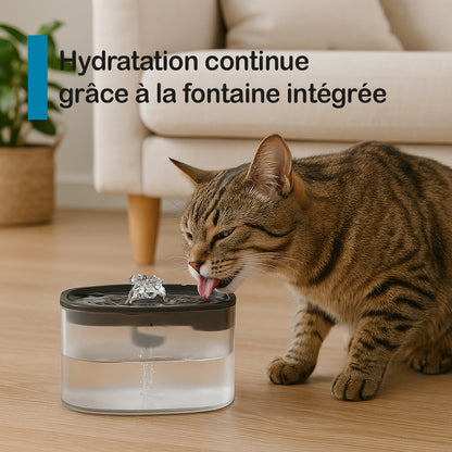 Distributeur de croquettes et fontaine pour chat et petit chien Nutribot Connect C4