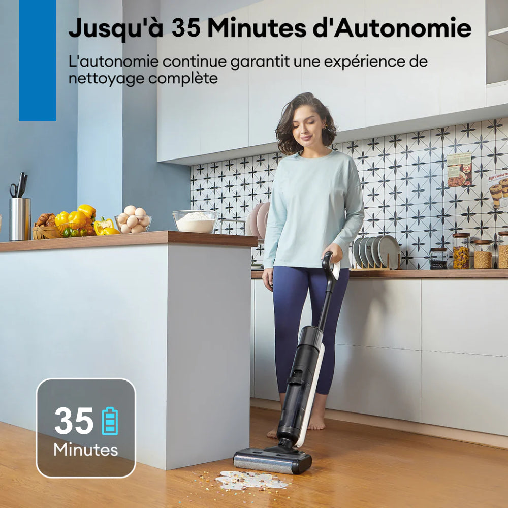 aspirataeur laveur eziclean P8 avec autonomie de 35min