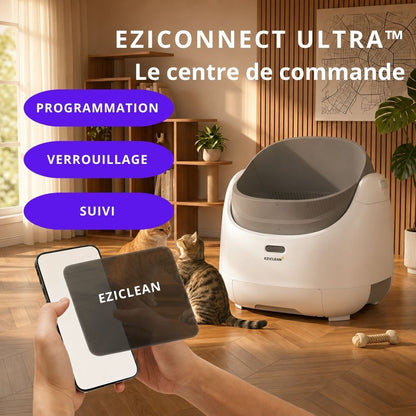 Application EZICLEAN : pilotage à distance de la litière connectée K12i ULTRA IA