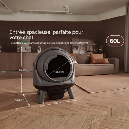 Litière robot autonettoyante connectée pour chat EZIclean® CATBOT K6i